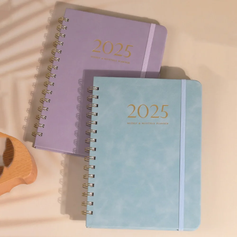 Day Planner ปกแข็ง Journal Weekly Planner ปฏิทิน Self-fill ตารางโน้ตบุ๊ค Gradient PU Daily Planner Notepad Office