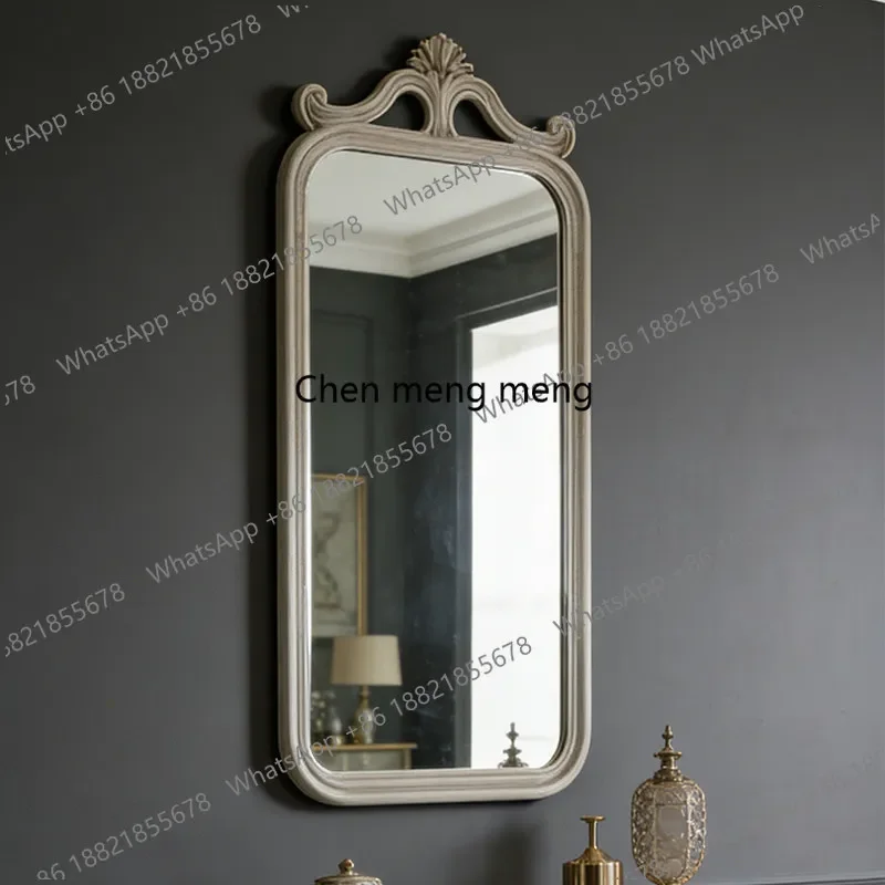 F181 Medieval style, decorative mirror wall hanging, background wall entrance, French master bedroom makeup, retro vanity mirror