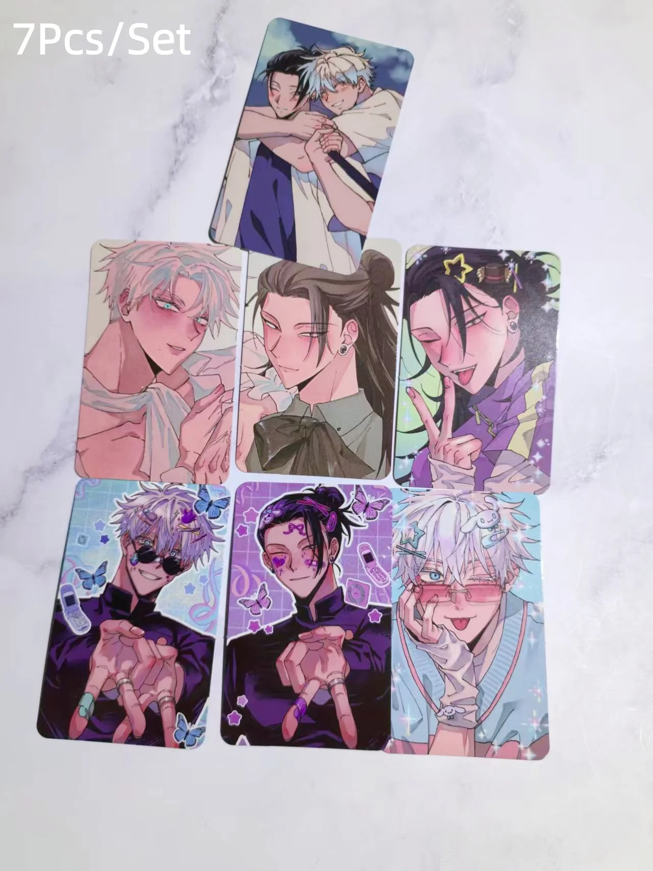 

Anime Jujutsu Kaisen LOMO Cards 7pcs 3inch Geto Suguru Gojo Satoru Photo Card Collection Card DIY Postcard Bookmark Fans Gift
