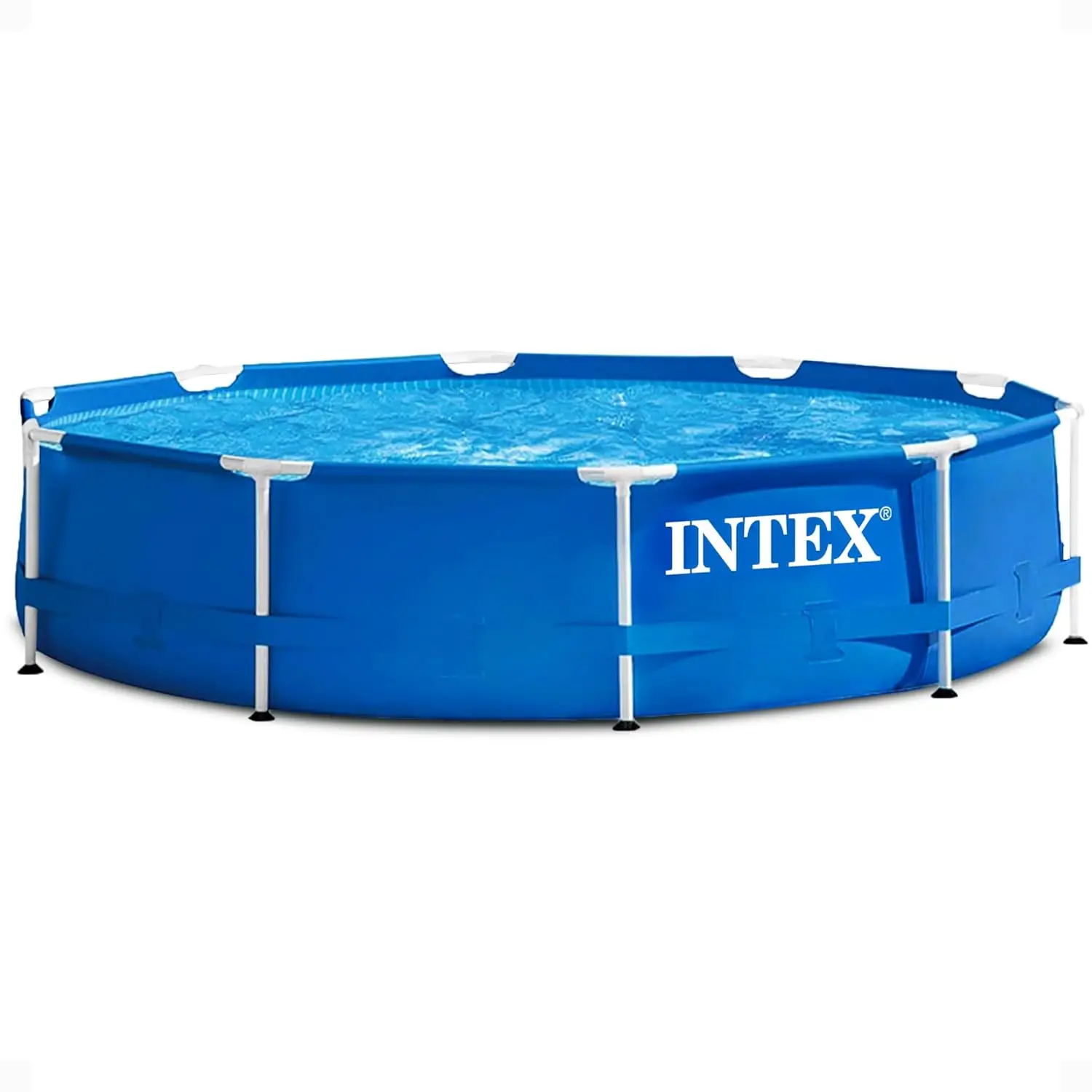 Piscina redonda elevada de metal para exteriores de 28200EH, 10 pies x 30 pulgadas, para 4 personas, con montaje fácil (sin bomba, personalizada)