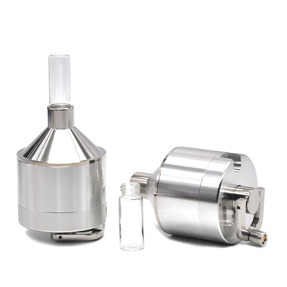 Spice Powder Grinder 44mm 56mm Hand Crank Herb Mill Funnel Food Grinders Container Kitchen Tools