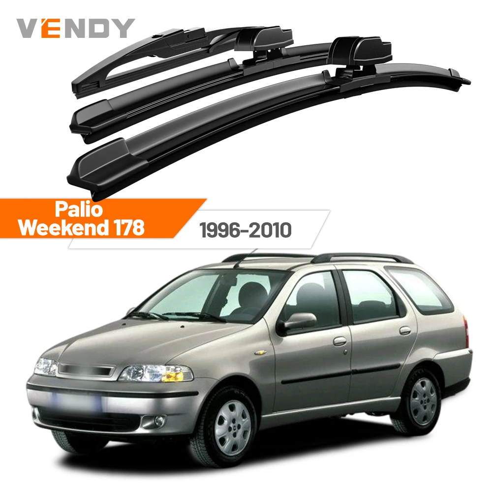 Para Fiat Palio Weekend 178 1996-2010 2000 2001 2002 2003 2004 2005 Conjunto de Palhetas Limpadoras de Para-brisa Dianteiro e Traseiro