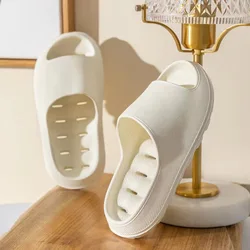 Home Summer Sandals Women Men's Slippers Thick Flat Platform Beach Slides Soft Bath Cartoon Sandals Massage Couple Ladies Shoes