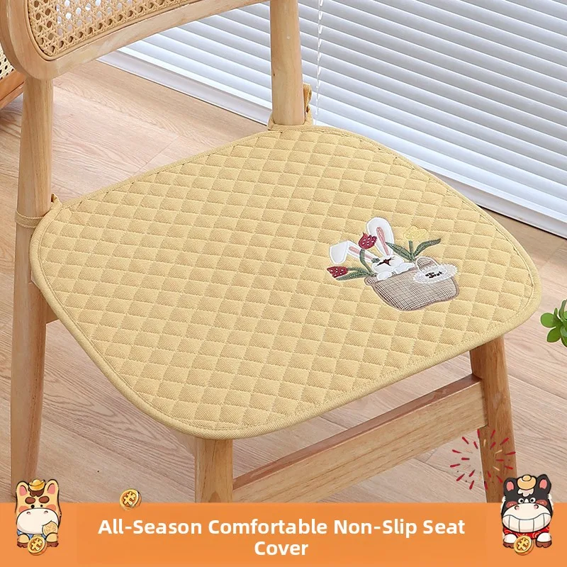 

Нескользящая подушка для стула, для дома и обеденного стола, всесезонная, дышащая, в современном простом стиле, квадратная, хлопковая.