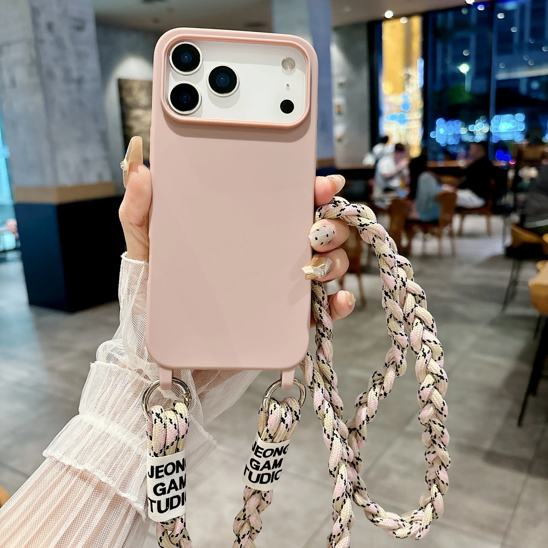 

Woven Rope Colorful Frosted Phone Case For iPhone 13 12 11 Pro Xs Max Mini XR X 7 8 Plus SE2022 2020 With Anti Drop Cover