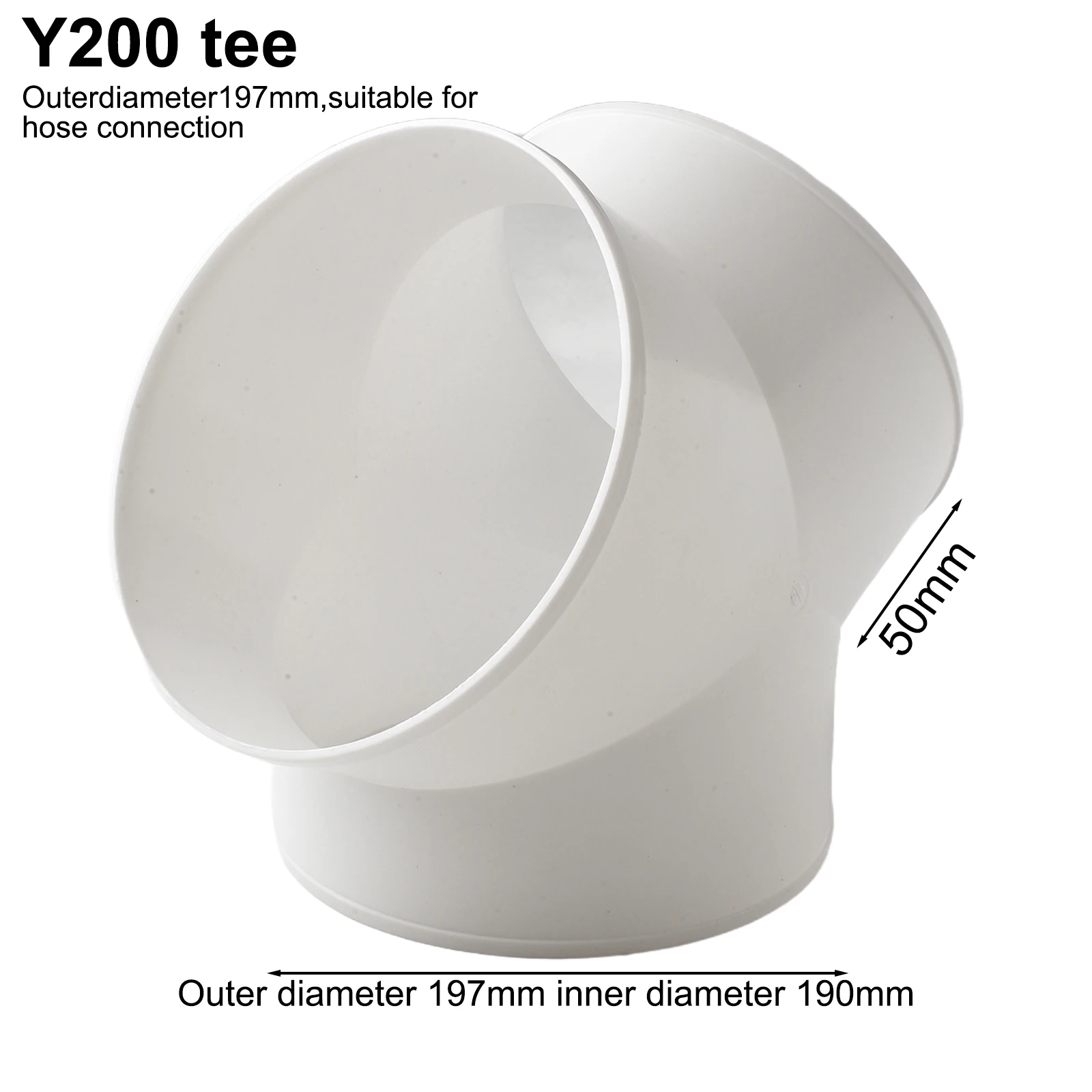 

100mm 3 9in Ducting Splitter Connector Flexible Ducting Improved Ventilation Solid Plastic Ducting Versatile Compatibility