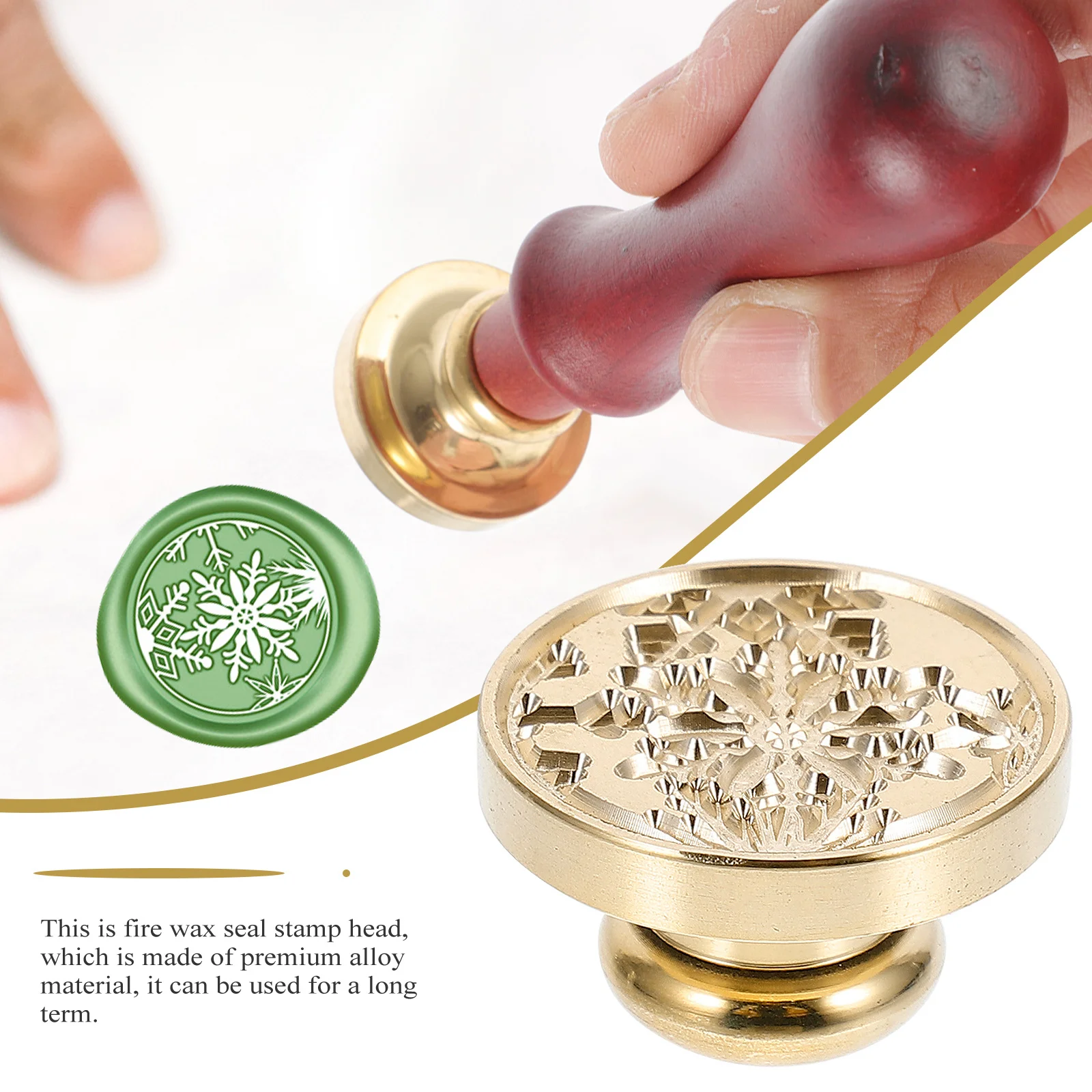 

1Pcs Fire Wax Seal Stamp Head Christmas Design Premium Alloy for Envelope Sealing Wax Sticker Craft Decorative Invitation Xmas