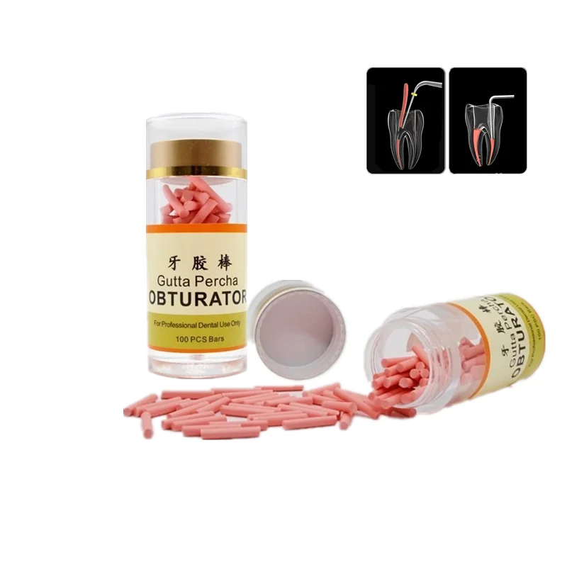 Dental Endo Root Canal Obturation 100pcs per bottle Gutta Percha Bars Endodontic System Use Dentisty Filling Material
