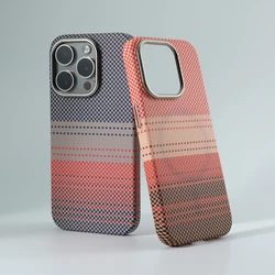 Alloy Lens Pixels Texture Wireless Charging for MagSafe Phone Case for iPhone 17 16pro max 14 15 16 Pro 13 Ultrathin Hard Cover