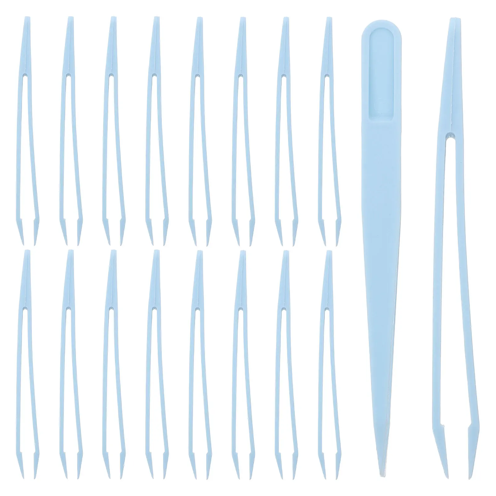 30 pçs pinças tamanho criança pinças retas de plástico para fazer contas projetos diy natureza observação aprendizagem ajuda