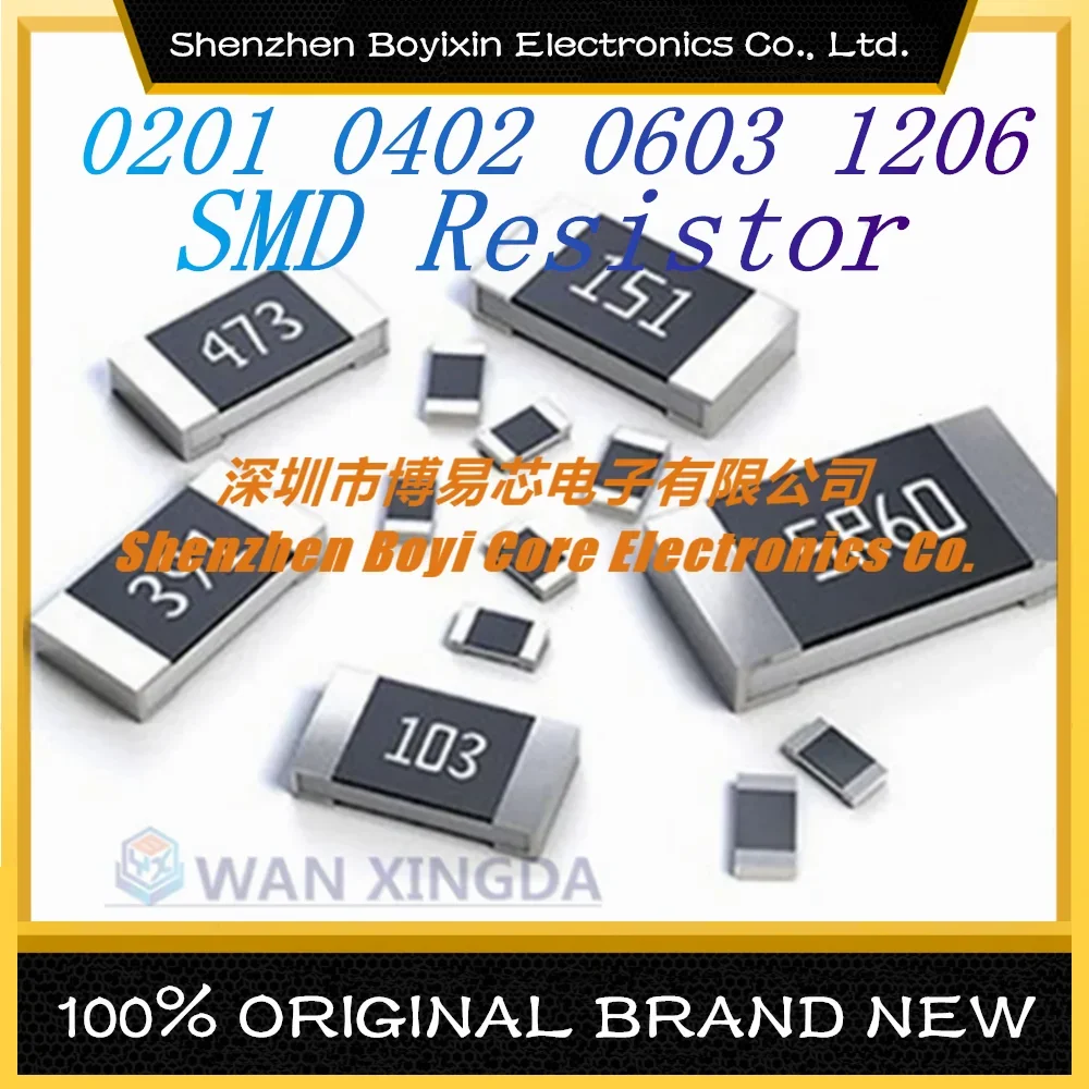 

100 шт., 0402 0603 0805 1206 SMD, сопротивление 1R 3R 4.3R 5.2R 6.8R 7.5R 1K 2K 3K 1% K 4,3 K 5,1 K 10K 20K 30K 43K 5,6 K 100K 200K 470K