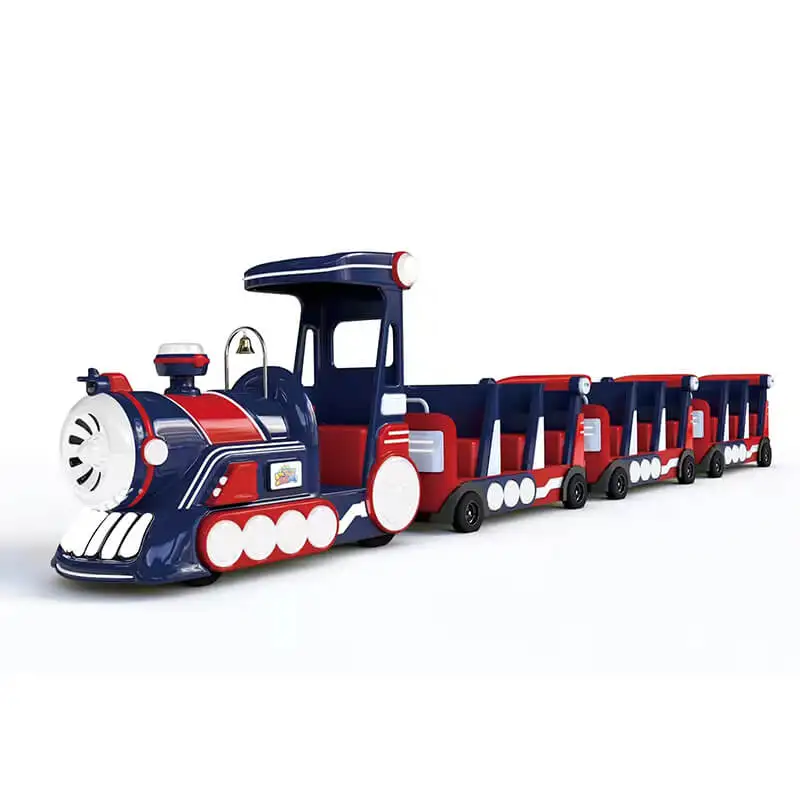 Outdoor Amusement Theme park electric big train kiddie rides game machine for 18 players