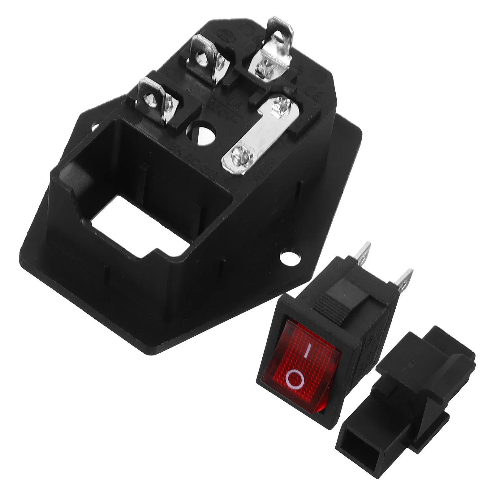 

2Sets LED Indicator Power Sockets Built-in Switch Fuse Safety Protection Home Office Use Reliable Rocker Socket Panels