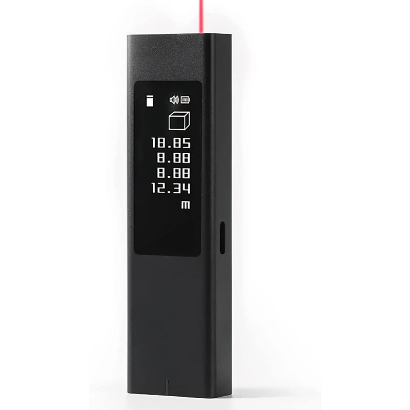 

LS5 Mini Laser Distance Measure 131FT/40M HD Touchscreen Digital Tape Meter Angle Finder Tool Devices ±2Mm Accuracy