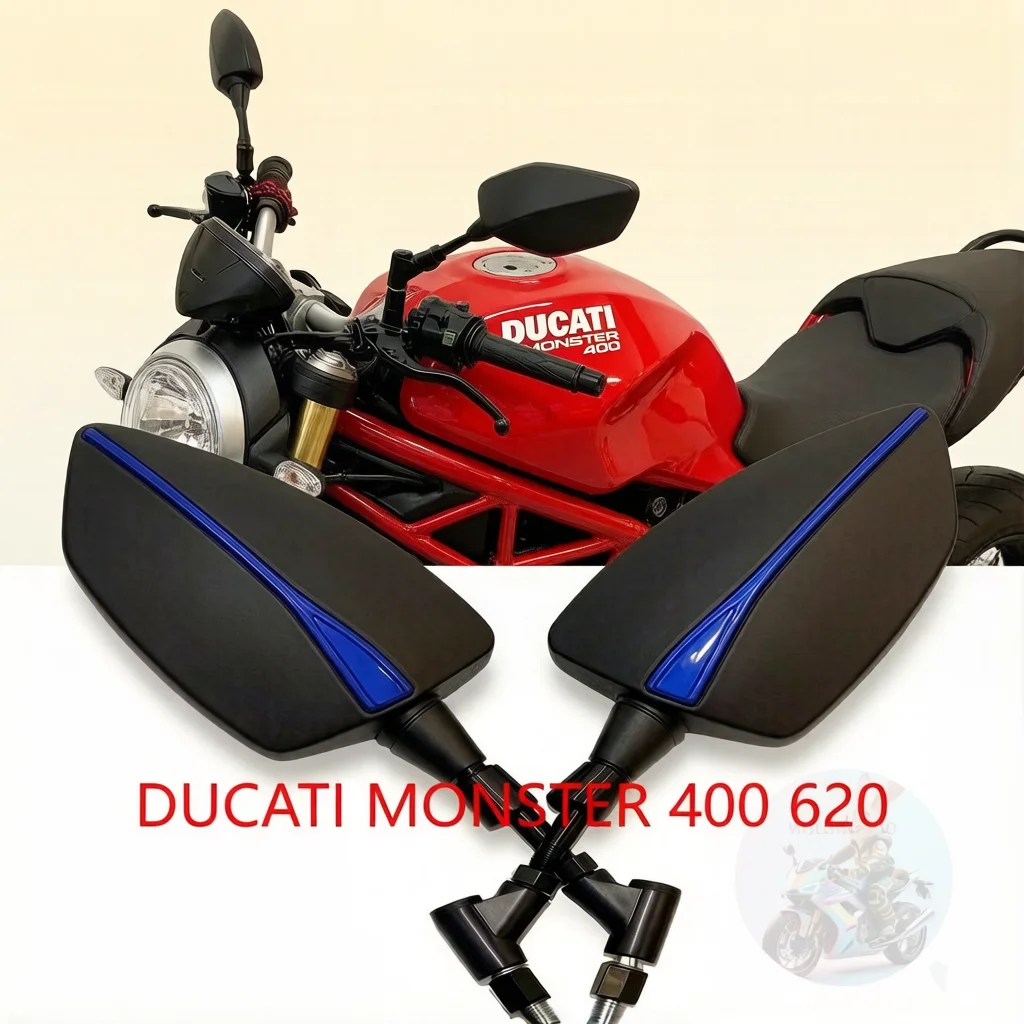 Für DUCATI MONSTER 400 620 695 696 750 795 796 821 937 1000 8/10mm Universell Einstellbare Rückspiegel Seitenspiegel