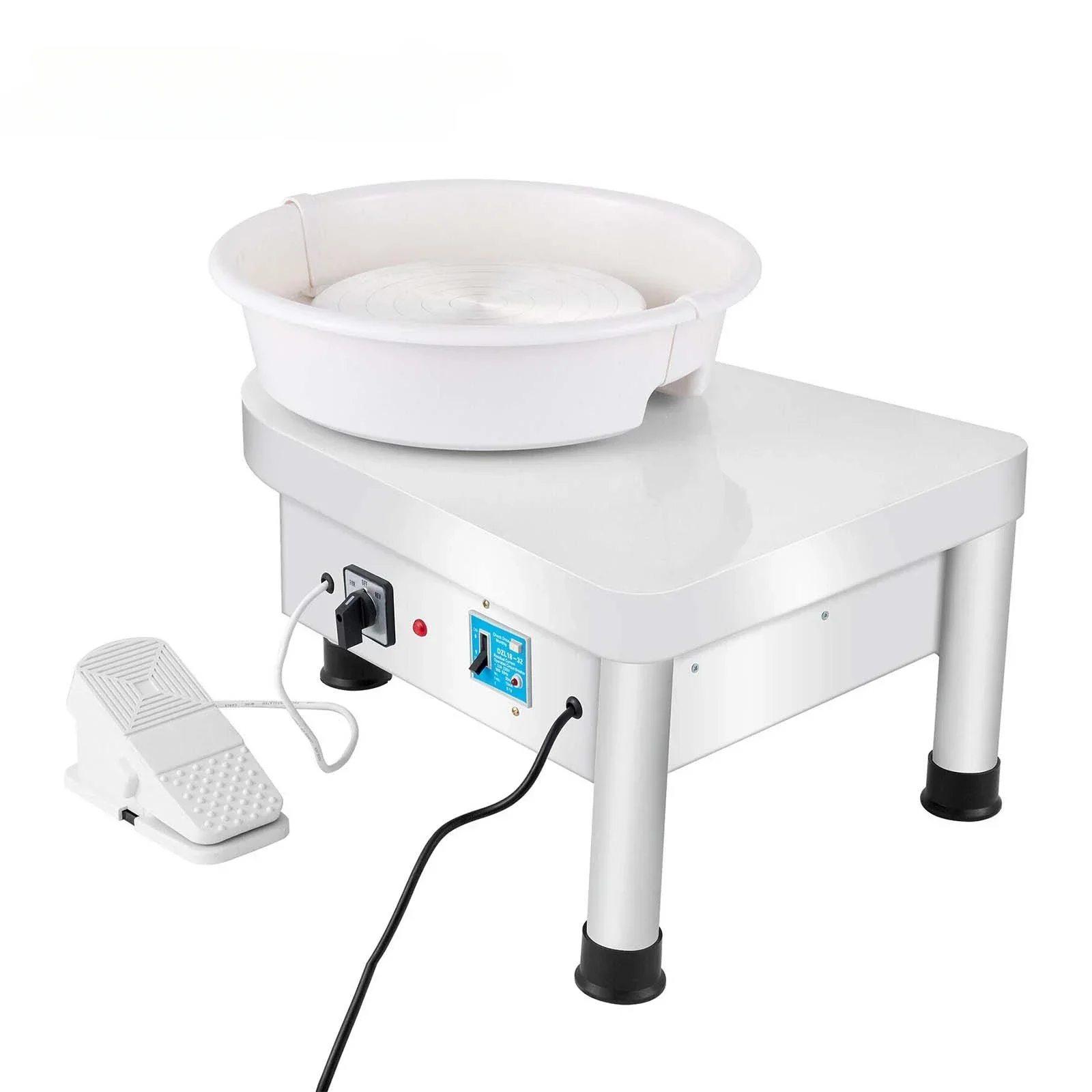 Electric Pottery Wheel Machine 25CM 280W With Foot Pedal and Detachable Basin Shaping Tool Set For Ceramics Clay