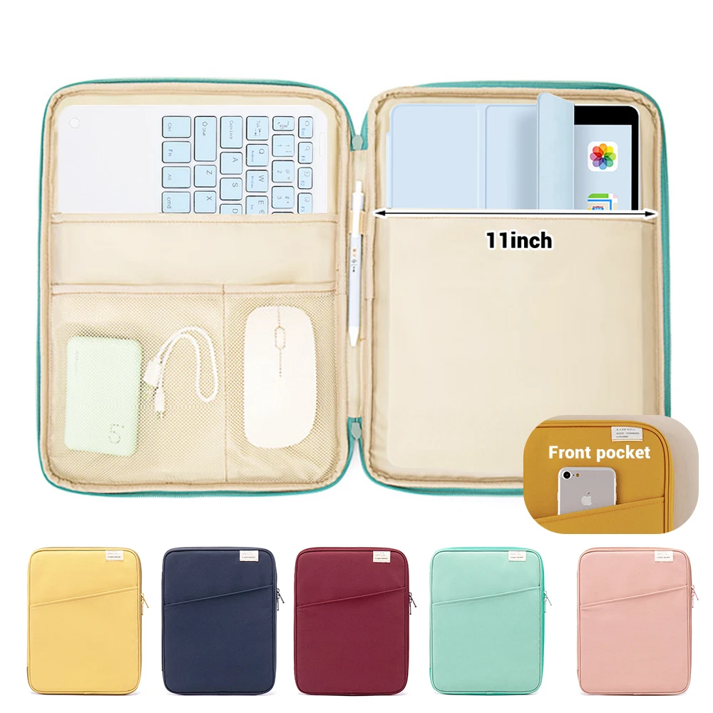 Tablet Handbag Case 9-11inch For iPad Air 4 5 Pro 11 Mini 5 6 iPad Case For XiaoMi 5 Samsung Huawei Lenovo Shockproof Pouch Bags