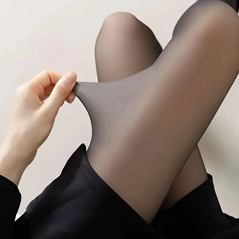 

Женские прозрачные черные узкие брюки с завышенной талией - супермягкая смесь нейлона, облегающие, не скатываются, натуральный тон кожи, весна и