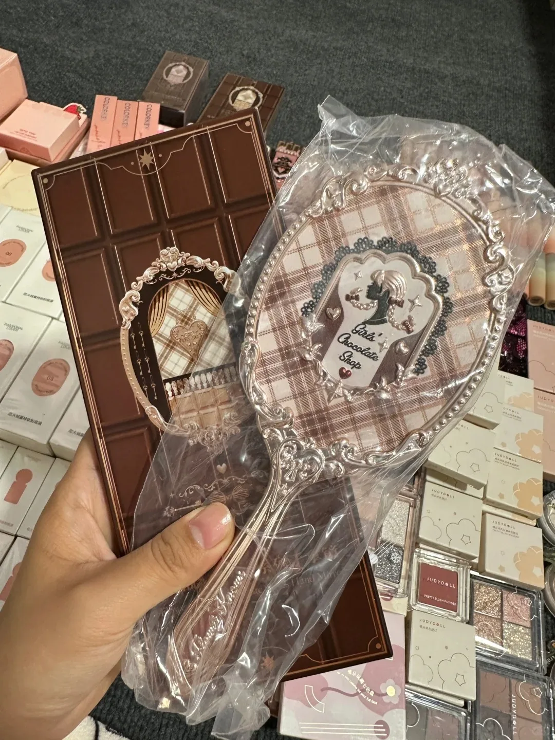 Flower Knows ストロベリー ロココ リップ グレーズ 手持ちミラー メイクアップ ツール