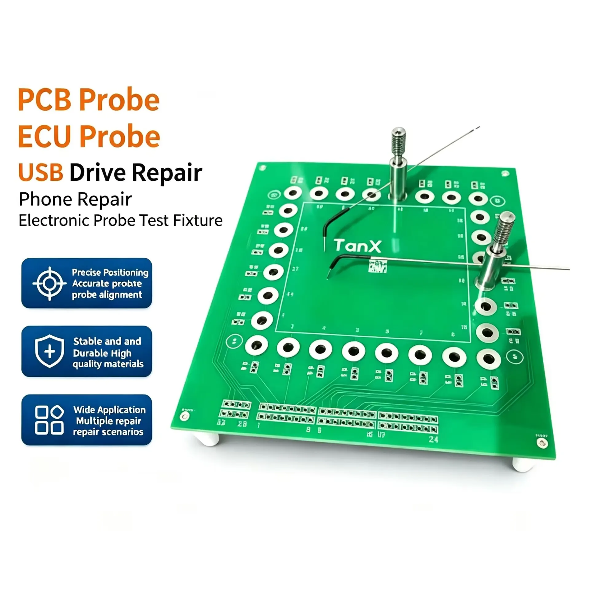 PCB Test Probe Kit Spider Board Design Gold-Plated Needle for ECU Diagnostics Phone Motherboard Repair U-Disk Memory Chip Test