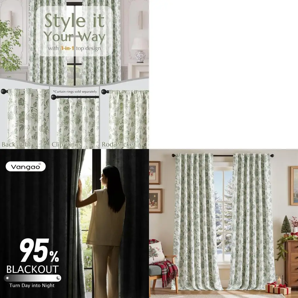 

Плотные шторы с цветочным принтом 96, узоры зеленого и белого листьев, термошторы в стиле фермерского дома для гостиной