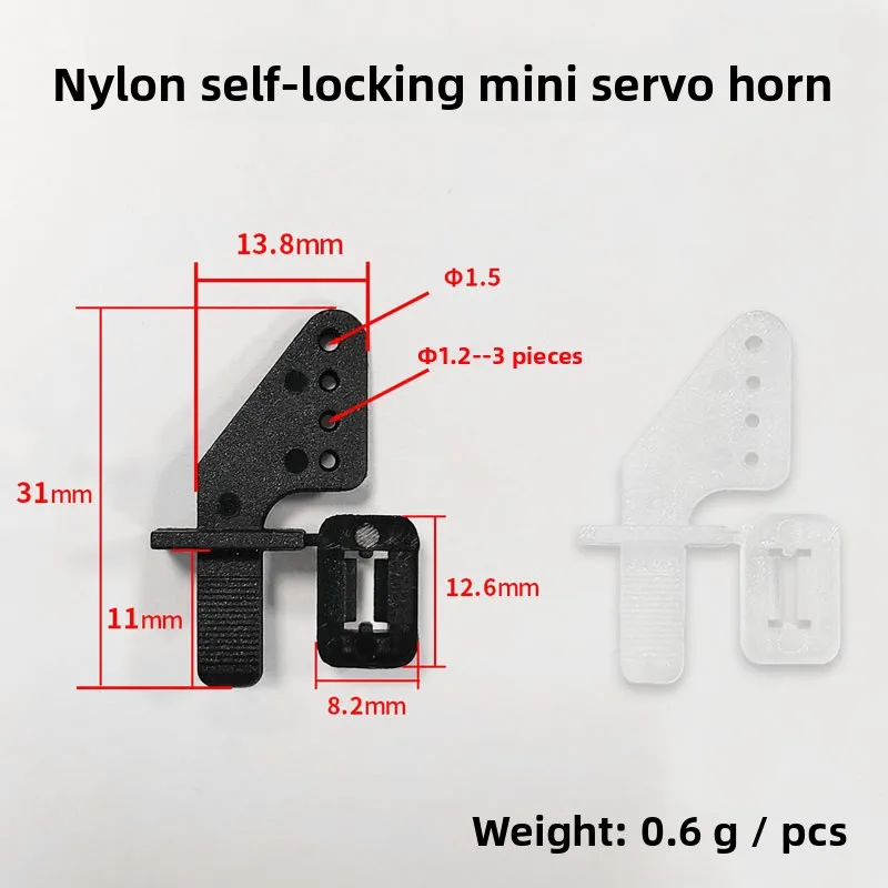 Accessori per Modelli Telecomandati: Timone in Nylon KT a Quattro Fori con Angolo Autobloccante