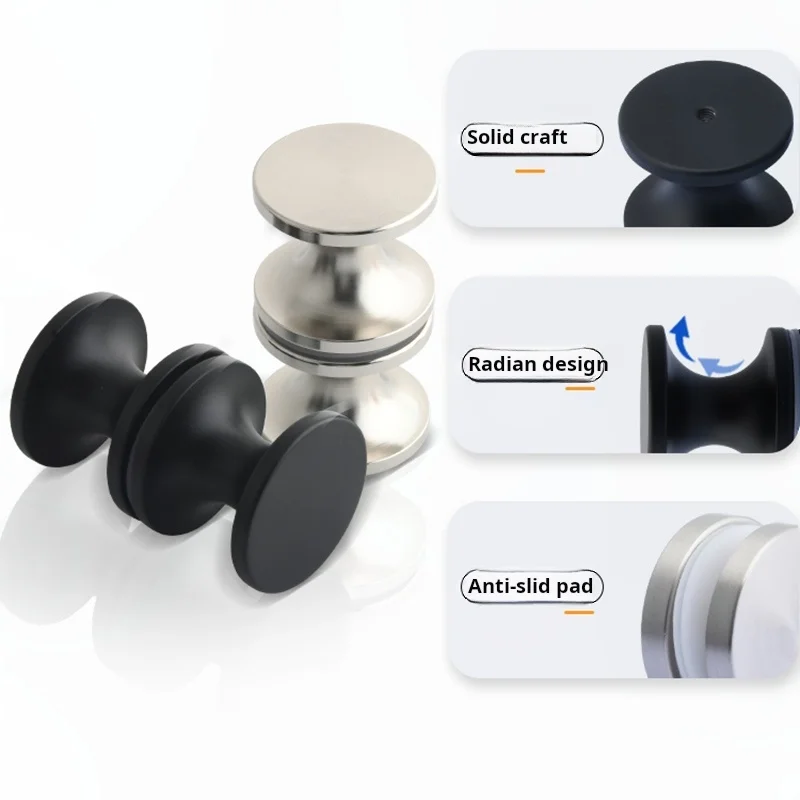 1 قطعة مقبض الباب الزجاجي باب الحمام غرفة الاستحمام مكتب خزانة مشروبات عرض خزانة باب الحظيرة مقبض صغير مستدير ثقب واحد