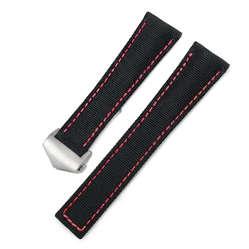 19 مللي متر 20 مللي متر 21 مللي متر 22 مللي متر تنفس النايلون قماش حزام الساعات ل تاغ هوير F1 Aquaracer كاريرا موناكو لينة النسيج حزام ساعة جلد