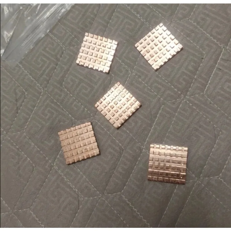 5pcs Electronic Chip Radiator, 25 * 3 * 25MM, Pure Copper High-quality Main Board Graphics Card Heat Sink
