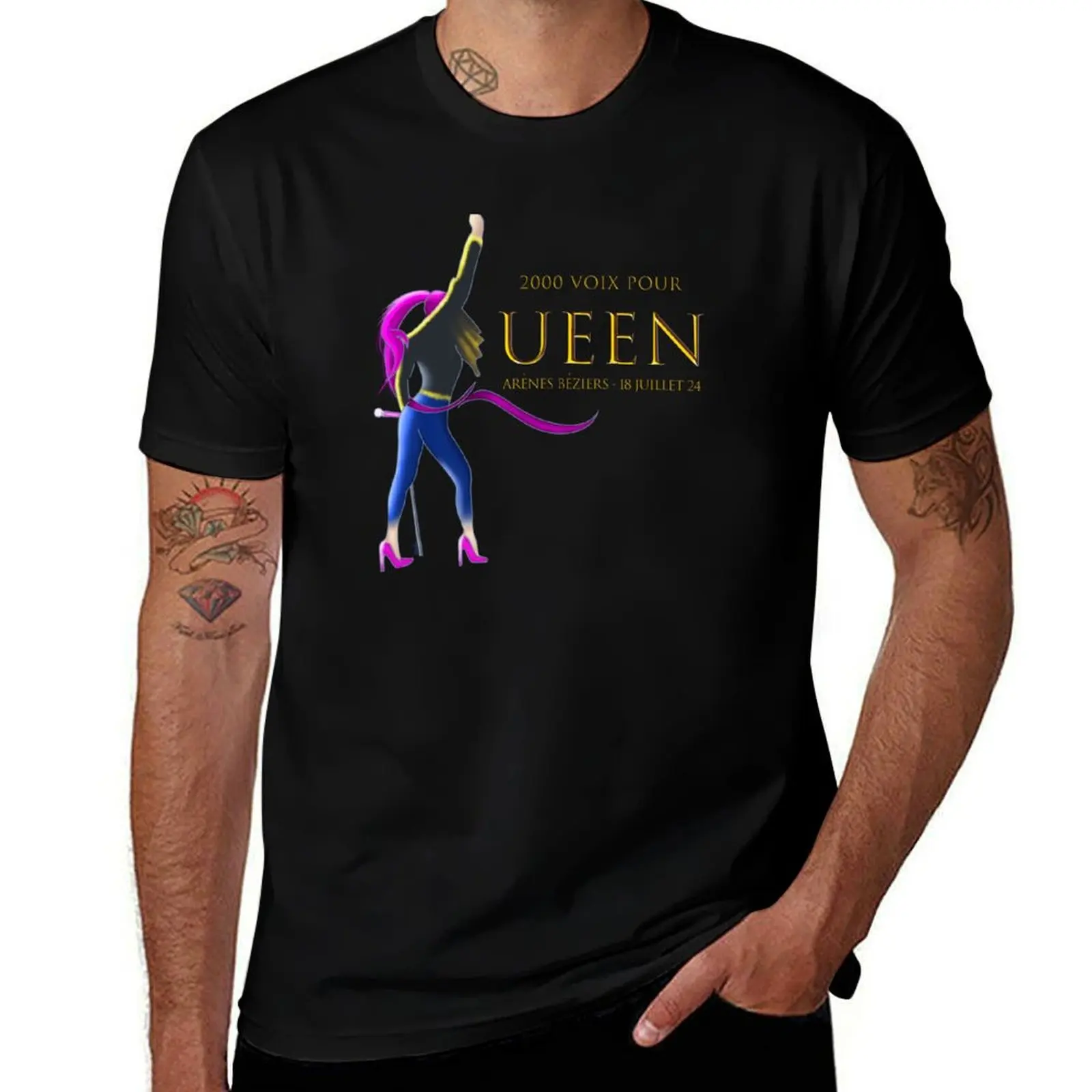 

Queen team Béziers T-Shirt man t shirt cotton high quality t shirt man designer t shirts for man pack white T-shirt