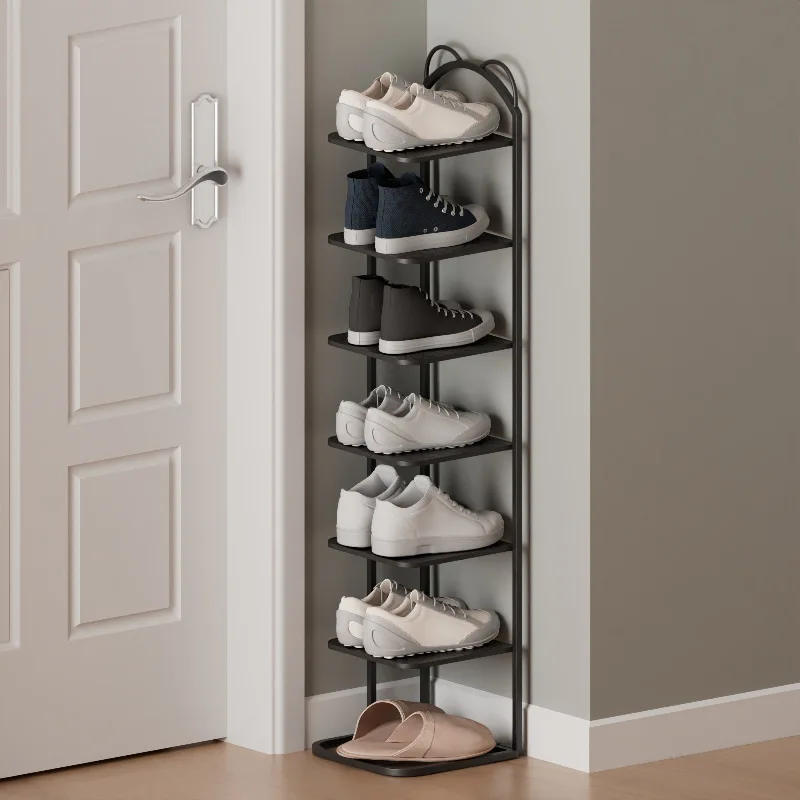 Multilayer Light Luxury Iron Art Household Shoe Storage Rack Dustproof Shoe Rack Balcony Flower Pot Rack Debris Storage Rack