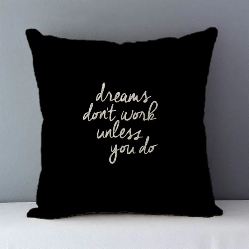 Quality home decorative cushion cover 45x45cm cozy couch pillow covers pillowcase DO what you love printed creative phrase QXD5