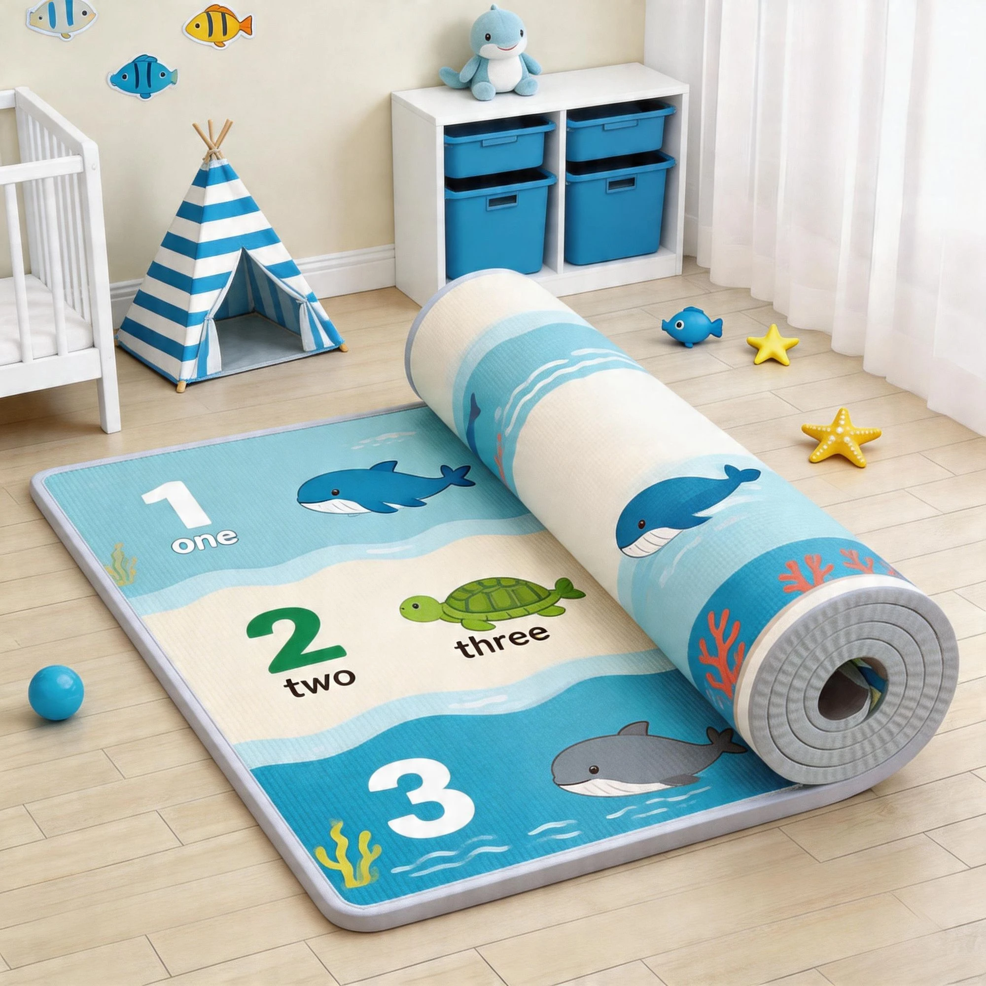 

Thickness 1cm/0.5cm Play Mat for Children's Safety Mat Friendly Thick Crawling Play Mats Carpet Rug 200x180x0.5cm/180x150x1cm