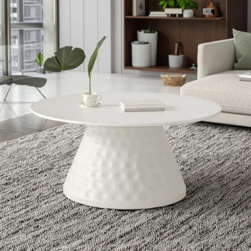 

⁕rFRP Frame Grand Minimalist Aesthetic for Living Room Mall Rest Area Home Study FRP Glass Coffee Table