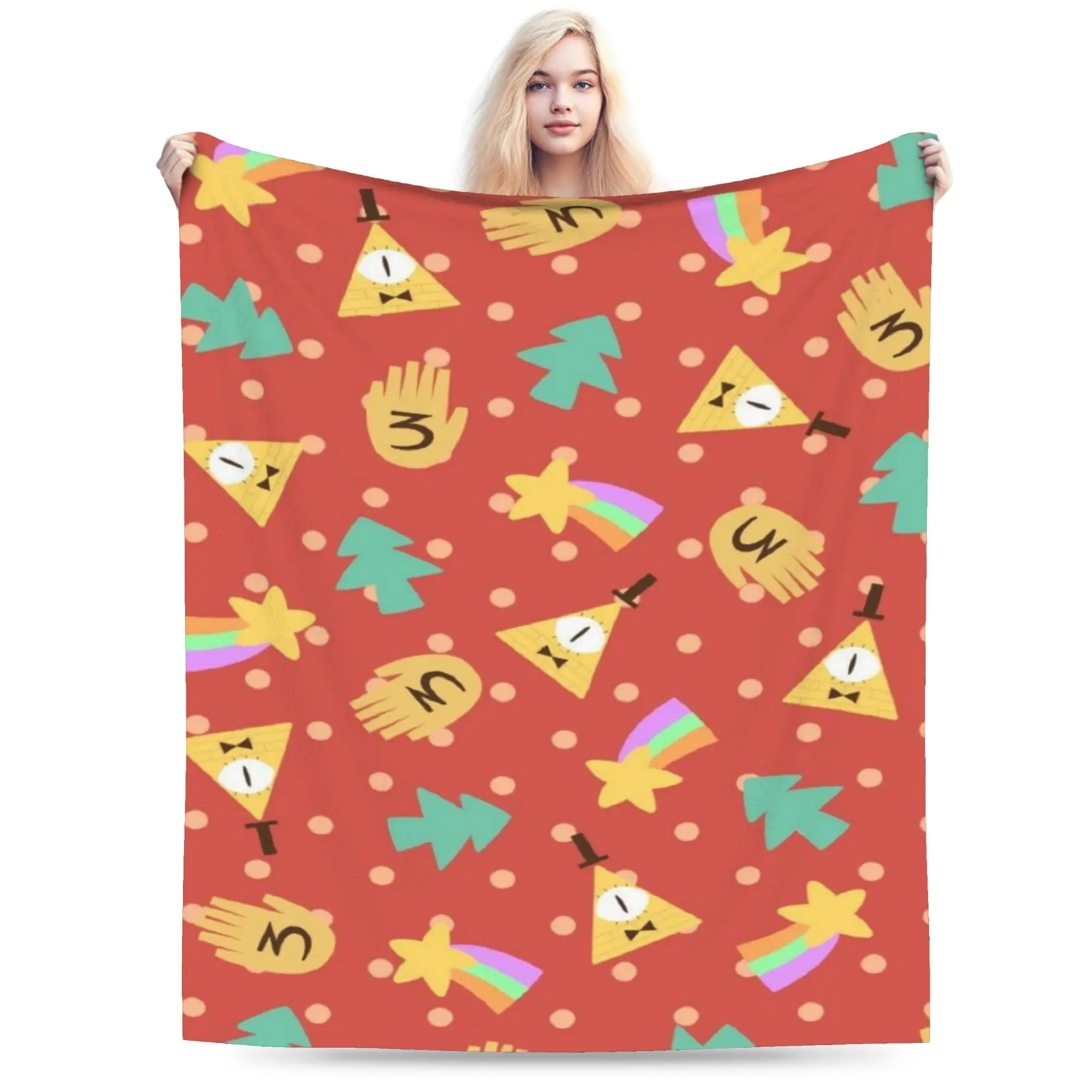 Gravitys Falls Throw Blanket for Couch  Fuzzy Soft Plush Blanket 50x60 Inches Multiple Sizes Bedspread for All Seasons