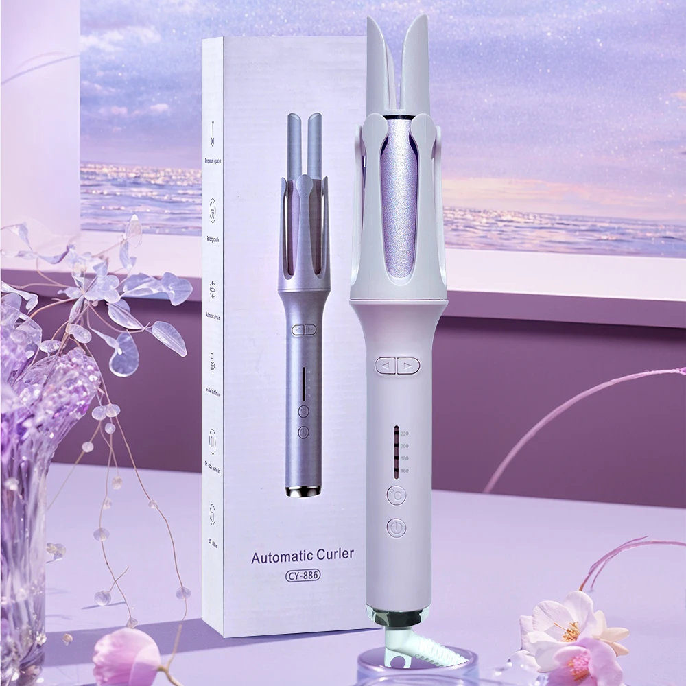 Automatic Hair Curler 32mm Negative Ions Electric Ceramic Curling Hair Stick Rotating Curl Waves Anti-Tangle Curling Iron Styler