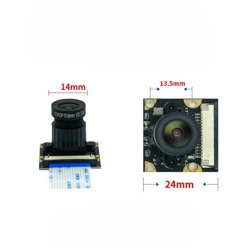 

Камера Raspberry Pi 4-го поколения 4B/3B +/2-го поколения 5-мегапиксельная широкоугольная линза интерфейс CSI 15 см мягкий ленточный кабель