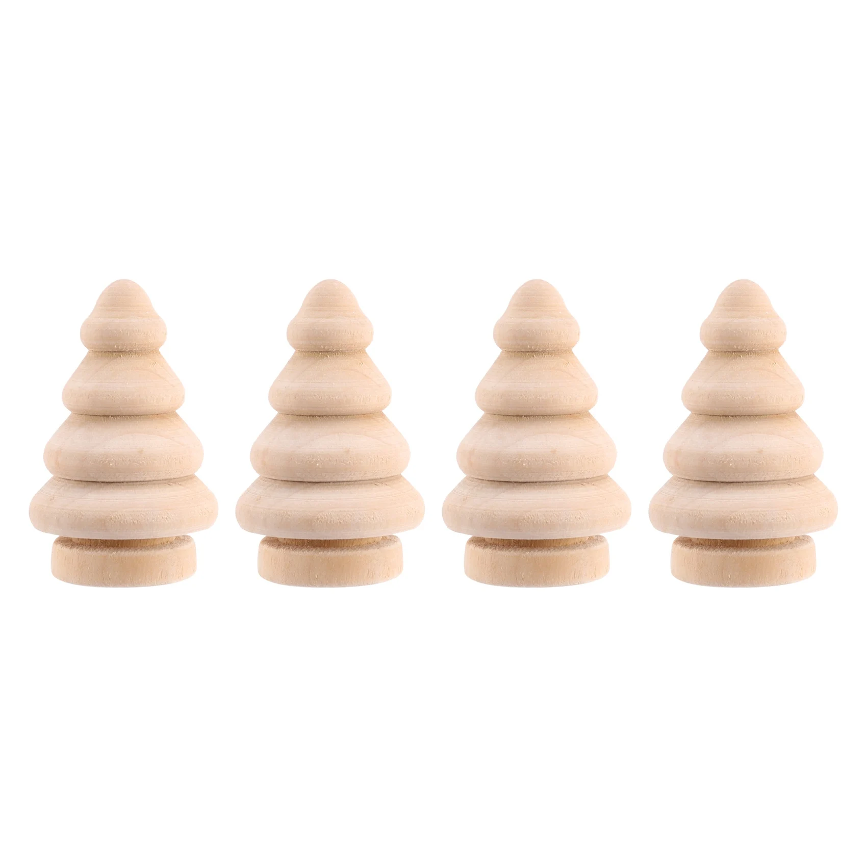 Blank DIY Wooden Christmas Tree Peg Dolls Party Cake Toppers Pack of 10