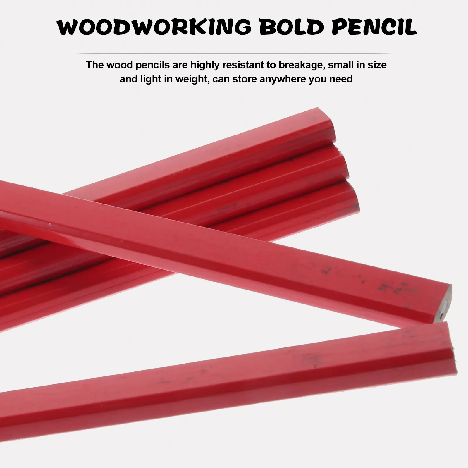20Pcs Woodworking Carpenter Pencils Octagonal Thick Lead Heavy Duty Marking Tools for Construction Drawing Sketching