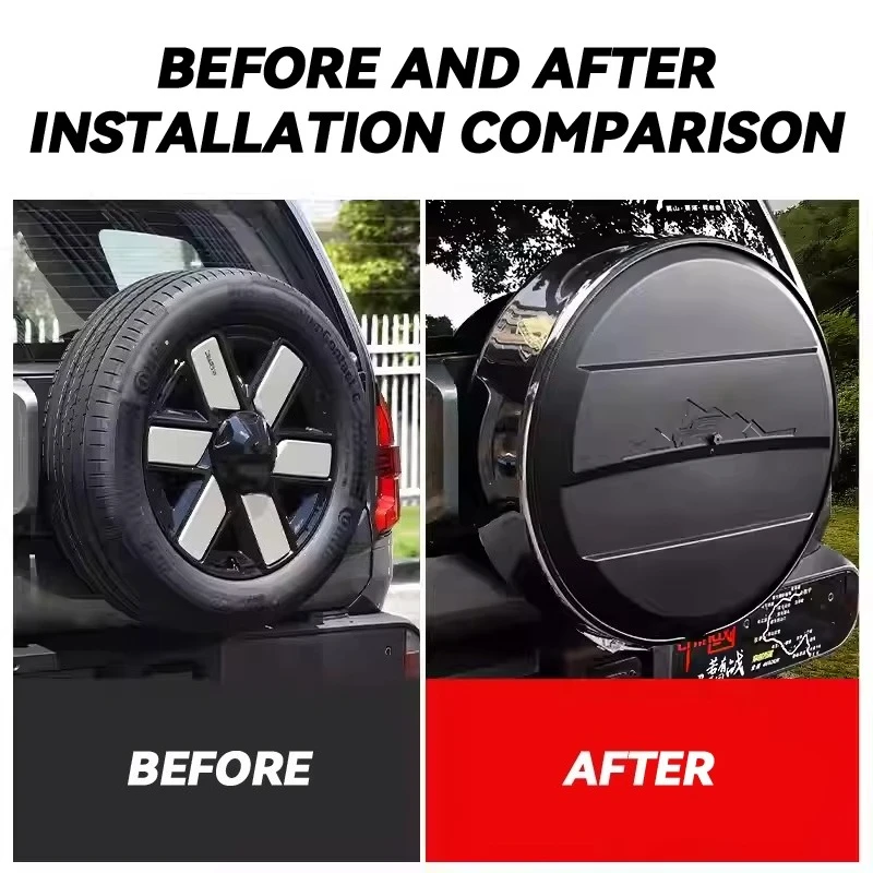 

Hot selling:High Quality Exterior Accessories ABS Tire Cover Steel Waterproof Wheel Spare Tire Cover for