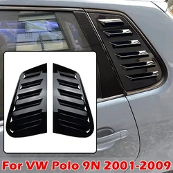 For Volkswagen VW Polo 5-Door Hatchback MK4 9N 2002-2008 Car Rear Louver Window Side Shutter Cover Trim Sticker Vent Scoop ABS