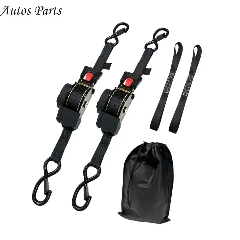 

57BA Retractable Cargo Straps Webbing Straps For Motorcycle Luggage Secure 500KG Load