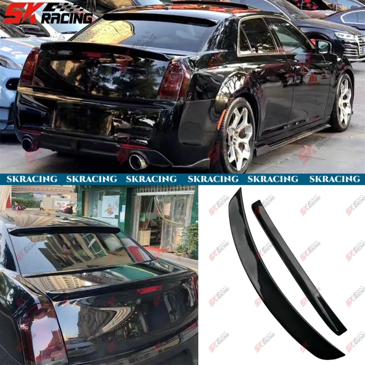 Глянцевый/карбоновый спойлер на крышу для Chrysler 300, 300S, 300C 2011-23
