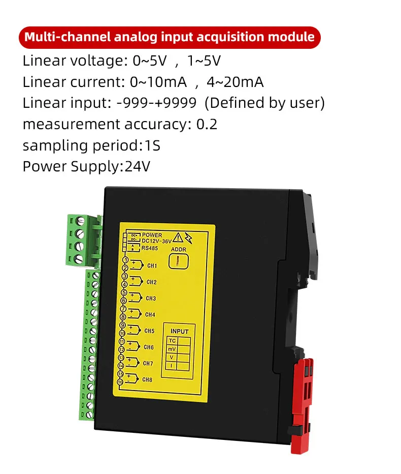 Wireless Transmitr High Voltage Dc Ip67 4-20mA 0-5V Digital Input Output Module Power 8 Channel Analog Input Interface Modules