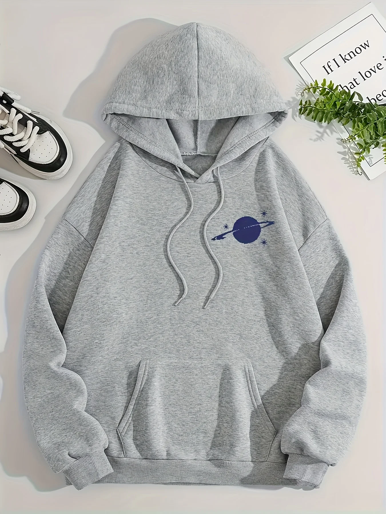 النساء هوديس 2025 الشتاء الخريف الكون وزحل الملابس Y2k البلوز هوديي طويلة الأكمام المرأة ملابس كاجوال