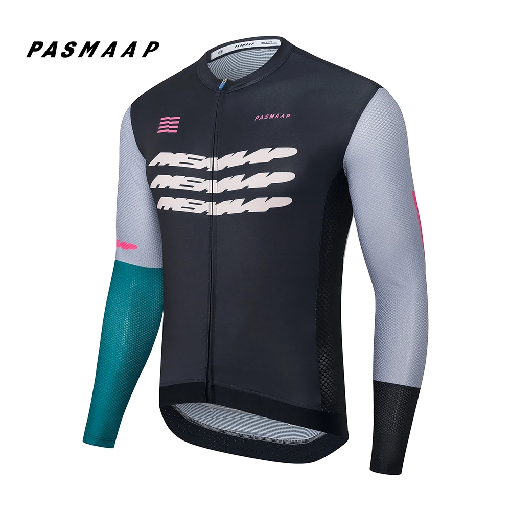 

2024 PASMAAP Cycling Jersey Long Sleeve Pro Team Jersey MTB Road Bike Clothing Maillot Ciclismo Hombre Breathable Bicycle Shirts