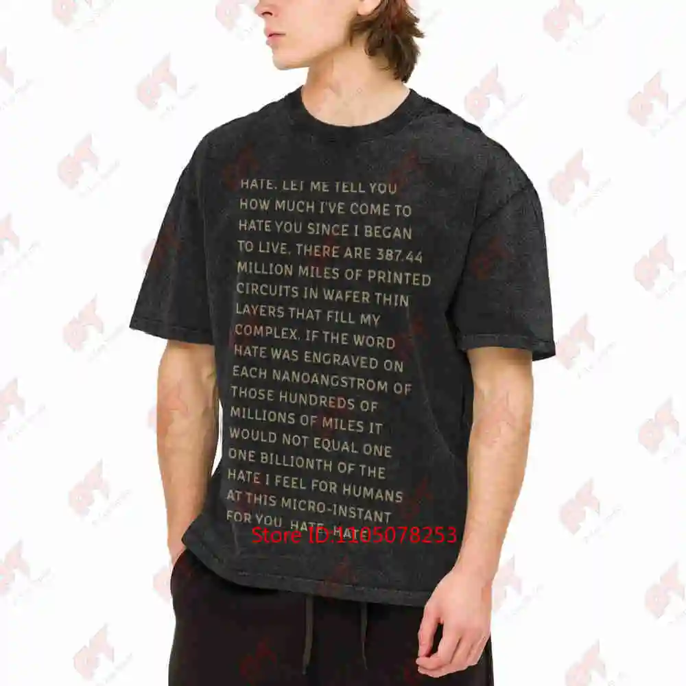 I Have No Mouth And Must Scream Vintage Washed Tee Pure Cotton T-Shirt