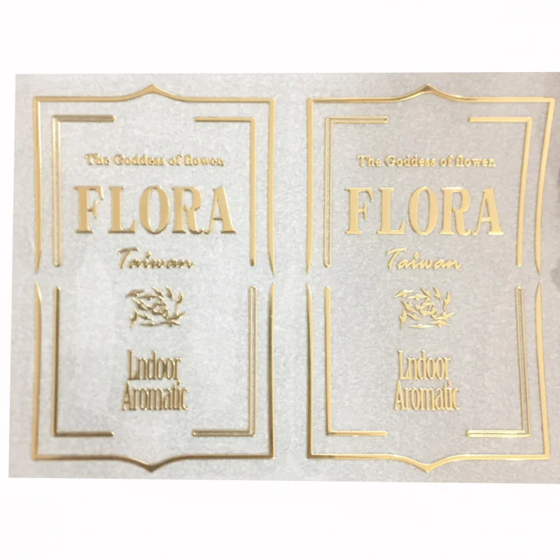 custom.Metal Sticker Metal Packaging Label Candle Bottle High Quality Decorative Sticker Perfume Bottle