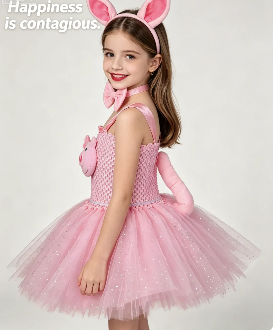 

Piggy Dress 61 Children's Day Stage Performance Outfit Carnival Masquerade Birthday Party Fancy Holiday Role Play Clothing Props