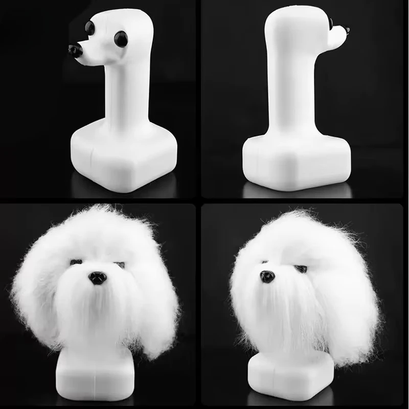 Professional Pet Model Dog Faux Fur Wig Poodle Teddy Dog Grooming Simulation Hair & Grooming Exercise Skeleton